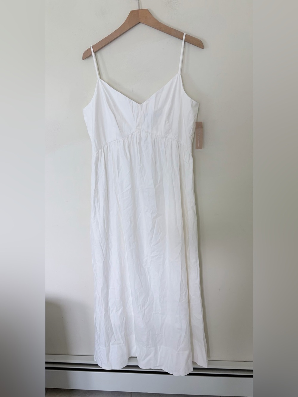 NWT O.P.T. V neck midi dress in white XL